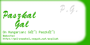 paszkal gal business card